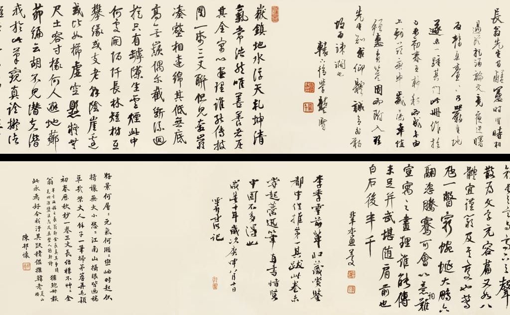 赠长翁山水卷预览图