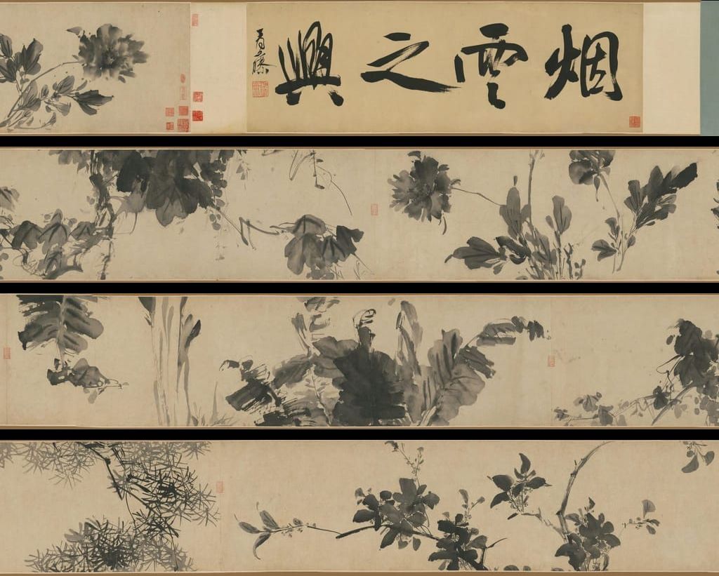 四时花卉图预览图