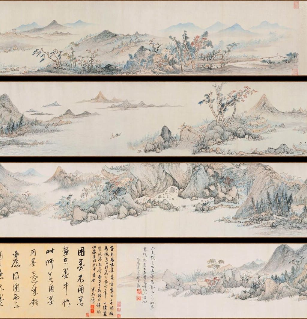 仿大痴秋山无尽图卷预览图