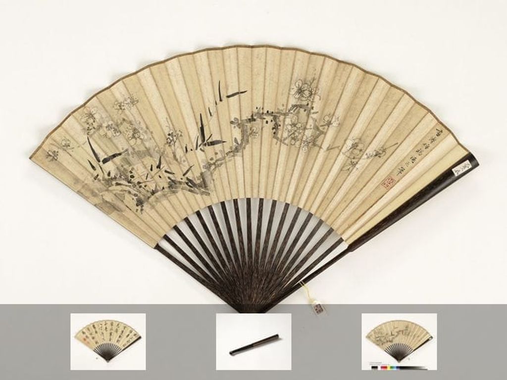 乾隆御笔题诗蓝涛花卉图缩略图