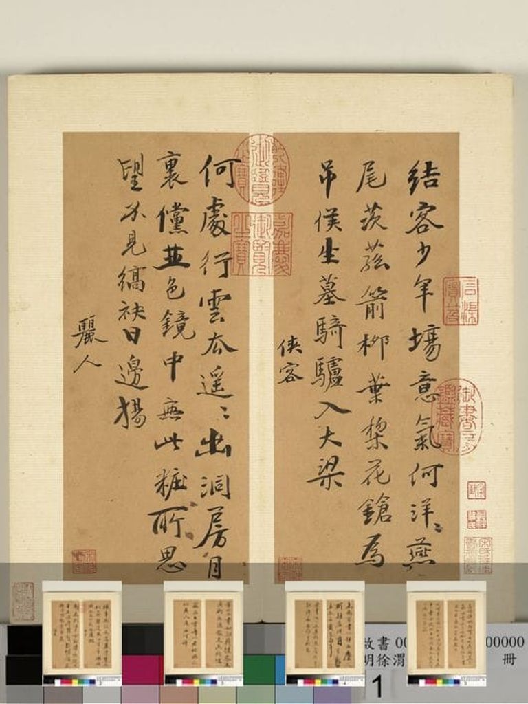 诗帖并书评册预览图