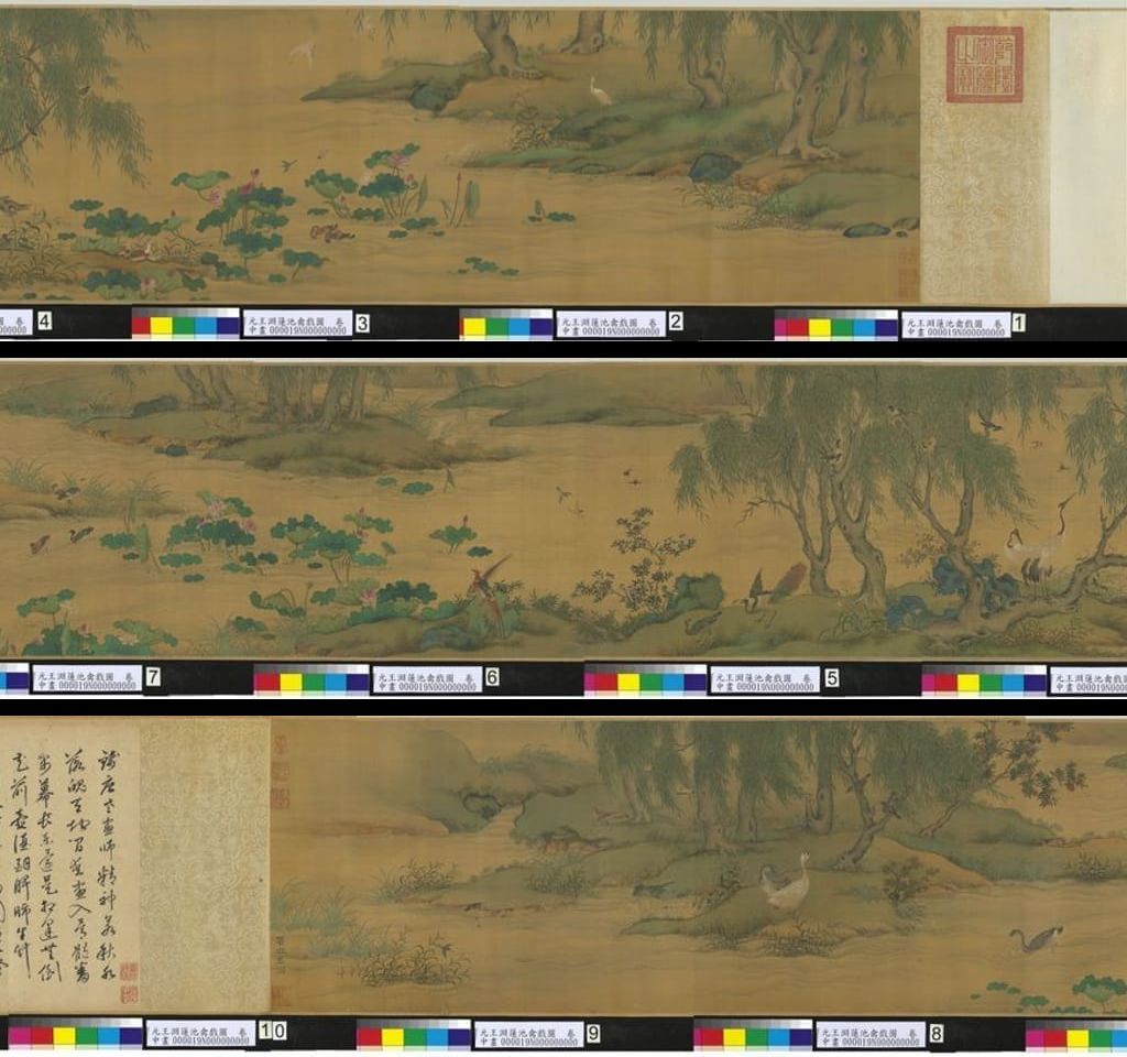 莲池禽戏图预览图