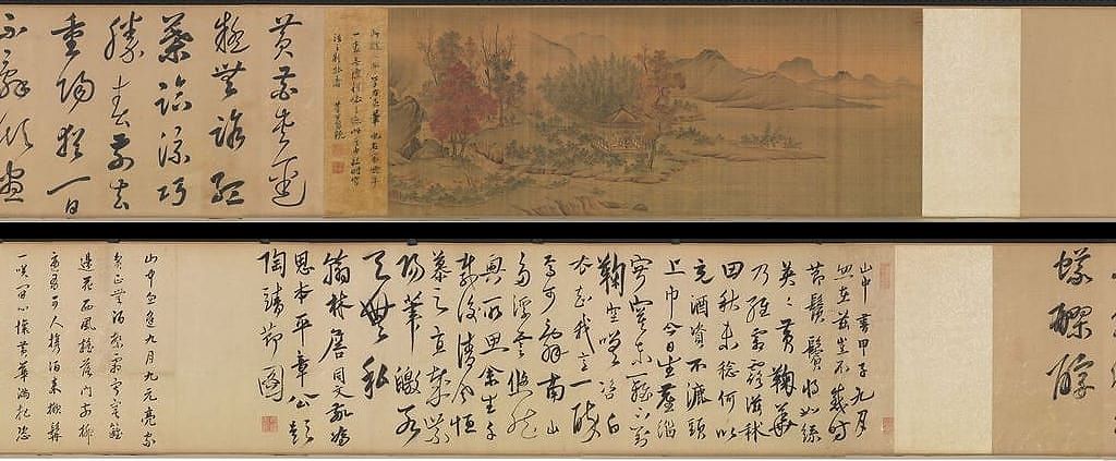 陶潜赏菊图预览图