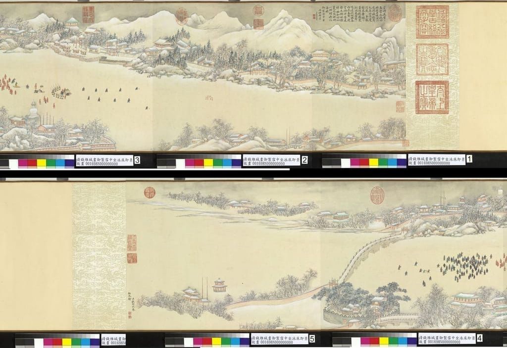 御制雪中坐冰床即景图缩略图