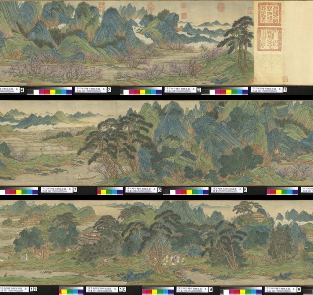 仿赵伯驹桃源图预览图