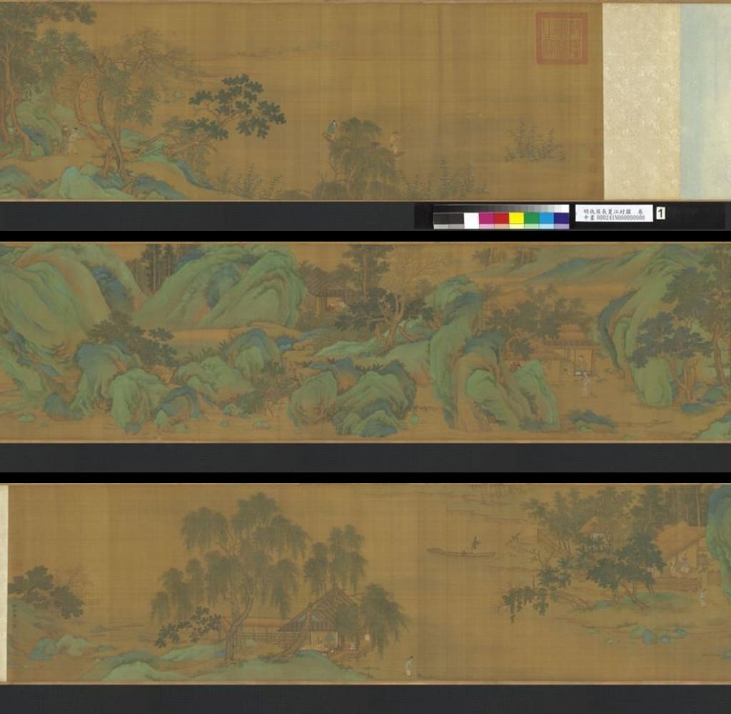 长夏江村图预览图