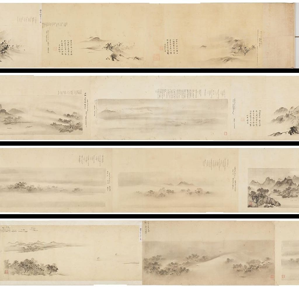 摹玉涧牧溪潇湘八景图卷预览图