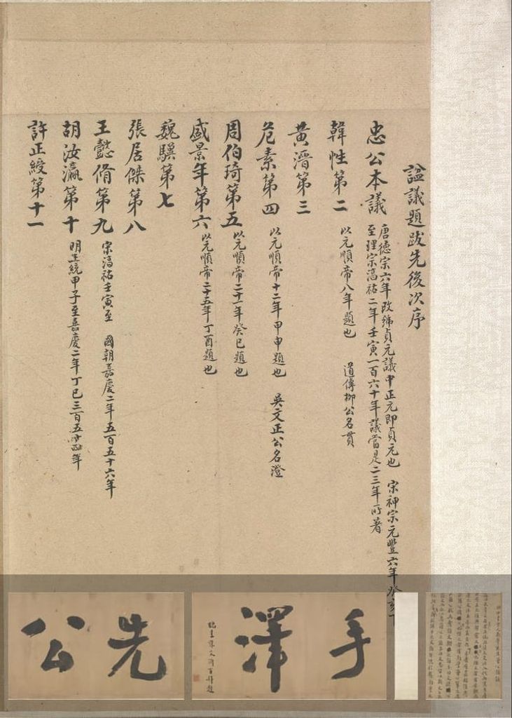曾巩谥议稿卷预览图