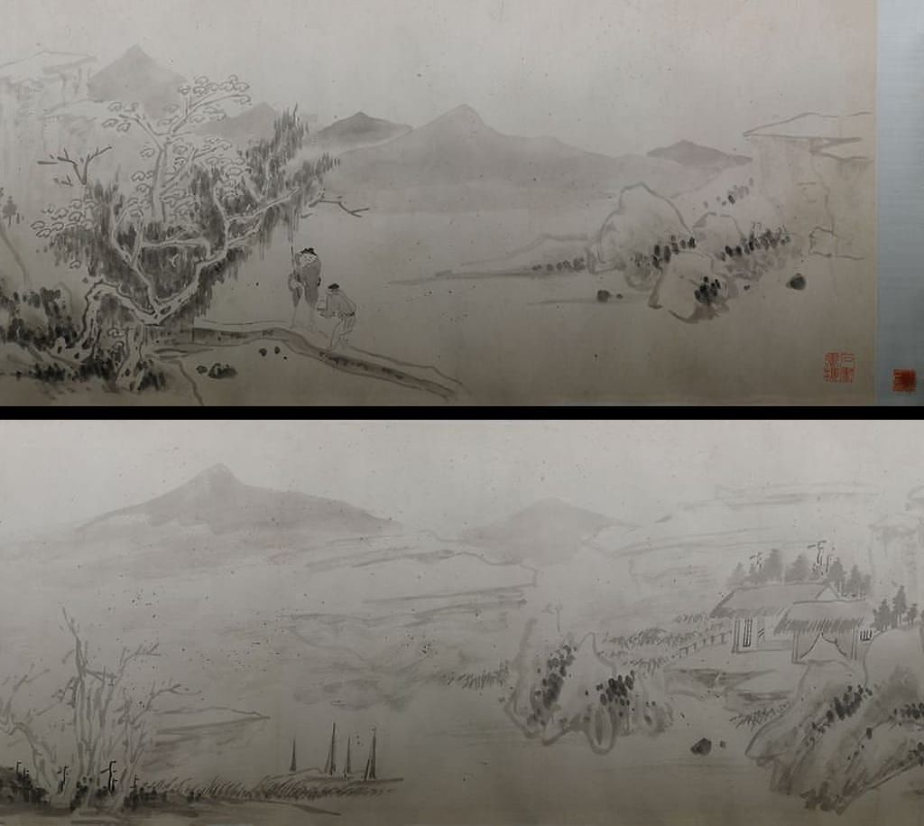 溪山古寺图预览图