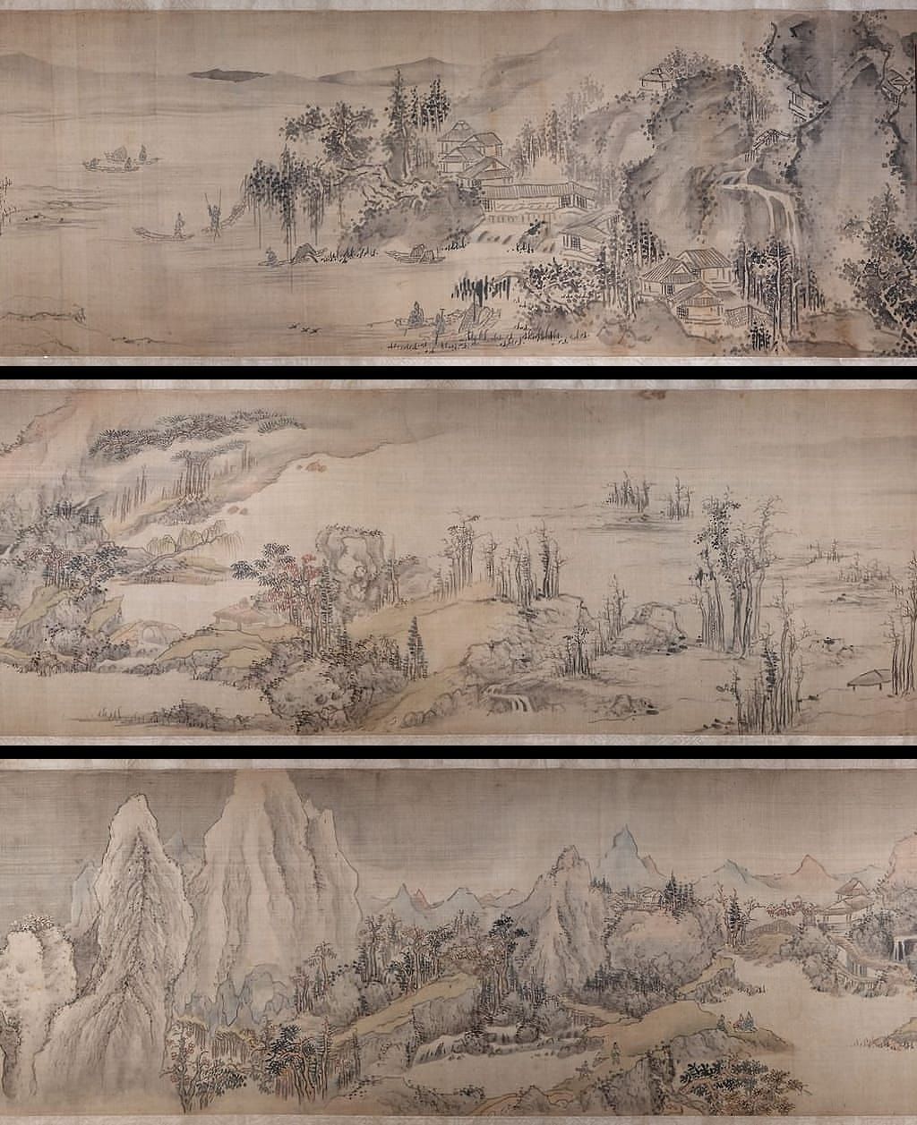 仿元四家山水图卷缩略图