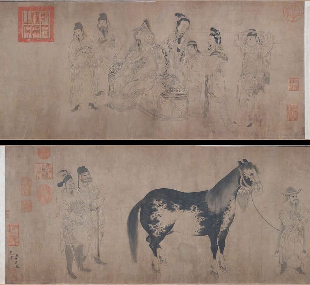 摹周郎拂郎国献马图卷缩略图